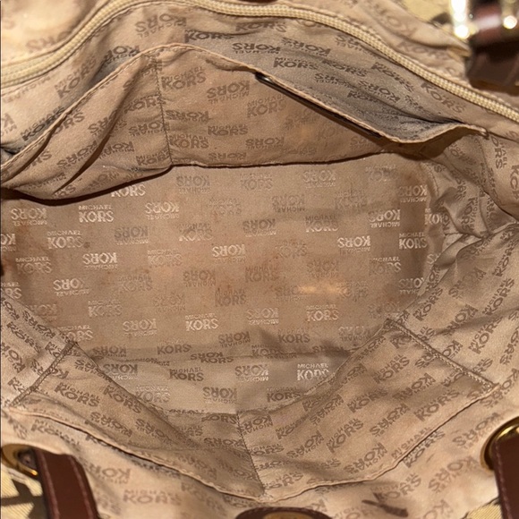 Michael Kors Brown Monogram Tote Bag - Picture 3 of 6